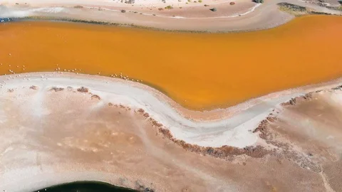 River Landscape Aerial View Stock Footage 129534416
