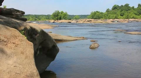 River landscape Video stock 11058678
