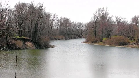 River landscape. Video stock 50063026