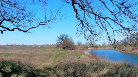 River landscape. Video stock 50091063