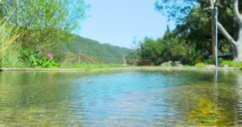 River landscape with forest and mountain 4k 스톡 동영상 140286149