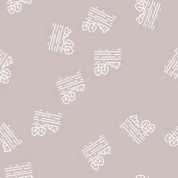 River landscape line seamless pattern Stock-Illustration