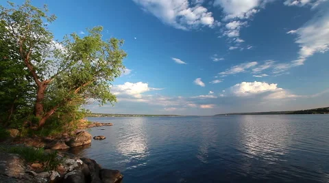 River landscape - timelapse Stock Footage 5164729