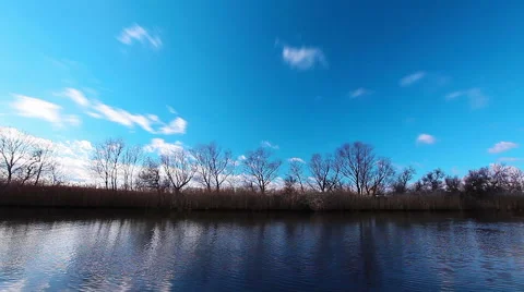 River landscape. timelapse. Video stock 45530882