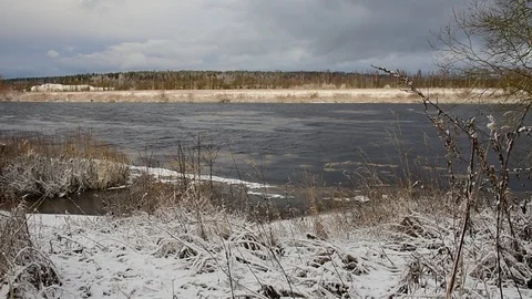 River in late autumn Stock Footage 120601978