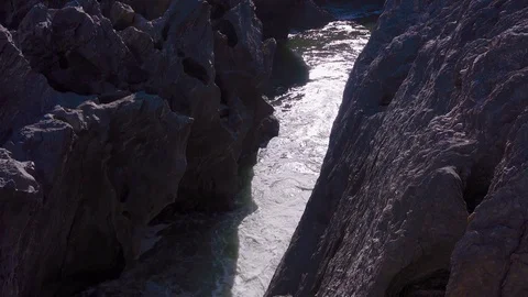 River in the Lava Fields Stock Footage 84576131