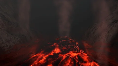 River of Lava Stock Footage 107828904