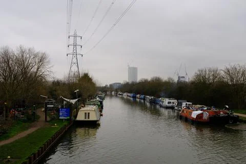 River Lea from the Stonebridge Lock Stock Photos