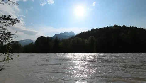 River - Lech - Flowing fastly 스톡 동영상 11132320