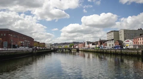 River Lee Time Lapse in Cork (short) Stock Footage 63573748