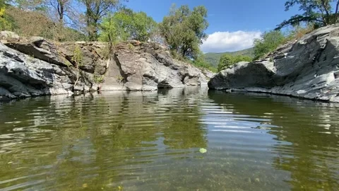 River in Les Cévennes Video stock 345361173
