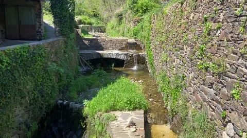 River in Les Cévennes Stock Footage 345361275