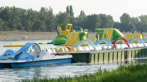 River life, summer fun on a river Stock Footage 53218040