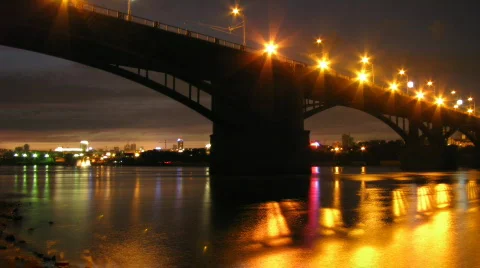 River lights 7 HD time lapse series Stock Footage 271930