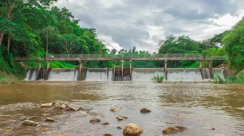 River locks In Thailand Stock Footage 55576357