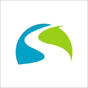 River Logo vector design Template Stock Illustration