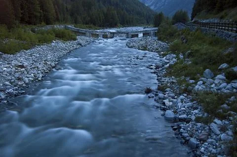 River, long time exposure Stock Photos