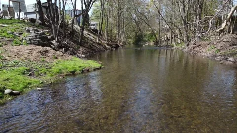River Low, Against Current, Erin, Dolly In, 4K Raw 02 Stock Footage 196895037