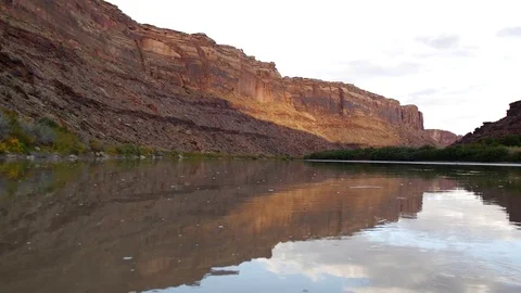 River low sunrise Stock Footage 82542126