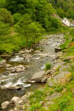 River Lyn Lynmouth Devon Stock Photos