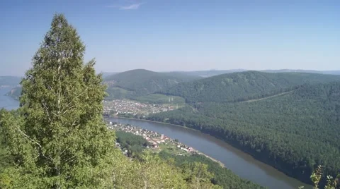 River Mana Summer Landscape Stock Footage 65828635