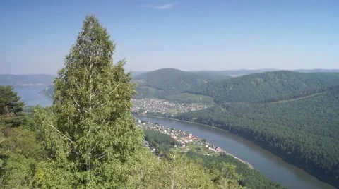 River Mana Summer Landscape Pan Right Stock Footage 65828658