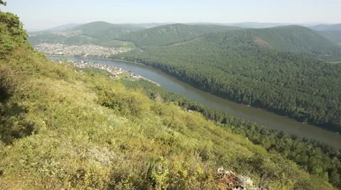 River Mana Summer Landscape Wide Angle Pan Right Stock Footage 65828670