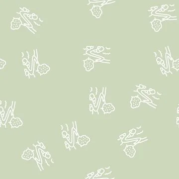 River on meadow line seamless pattern Stock Illustration