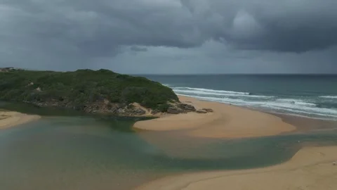 River Meets Sea Stock Footage 260296142