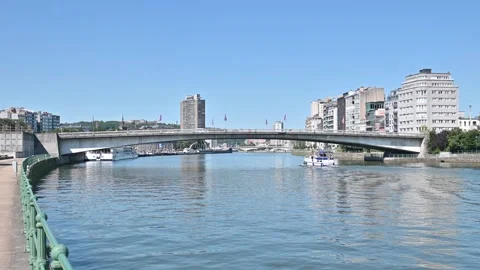 River Meuse at Liege. Stock Footage 281081944