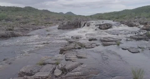 River in the middle of the atlantic forest drone slide Stock Footage 139950861