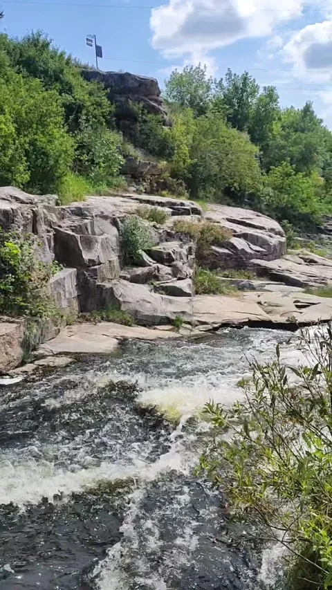A river in the middle of a beautiful canyon Stock Footage 250651147