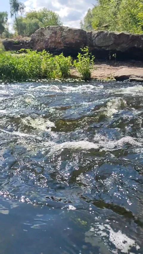 A river in the middle of a beautiful canyon Stock Footage 250651225