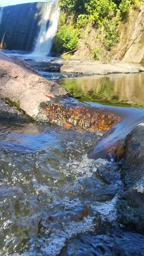 A river in the middle of a beautiful canyon Stock Footage 250651390