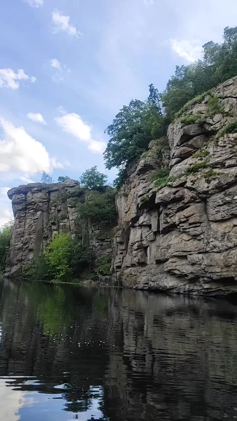 A river in the middle of a beautiful canyon Stock Footage 250651452