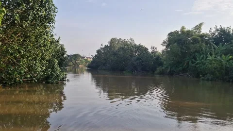 River Mining Activity with Boat – Traditional Sand Mining in Large River 動画素材 330403888
