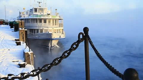 River, mist, 003 Video stock 10766051