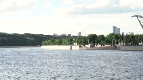 River Moscow panorama Stock Footage 96184980