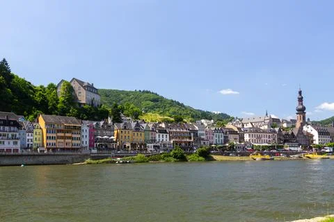 River the Mosel through the Eifel Valley Stock Photos