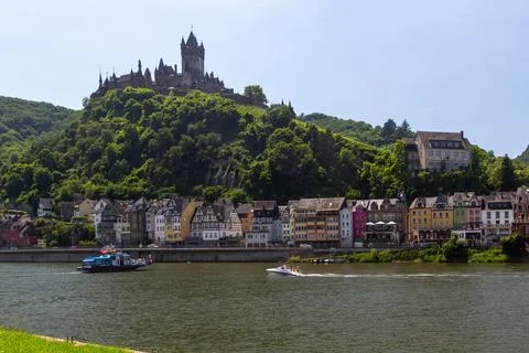 River the Mosel through the Eifel Valley Foto stock