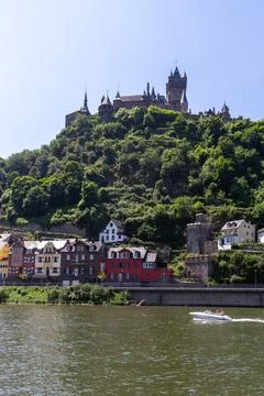 River the Mosel through the Eifel Valley Stock Photos