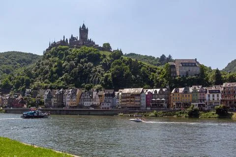 River the Mosel through the Eifel Valley Stock Photos