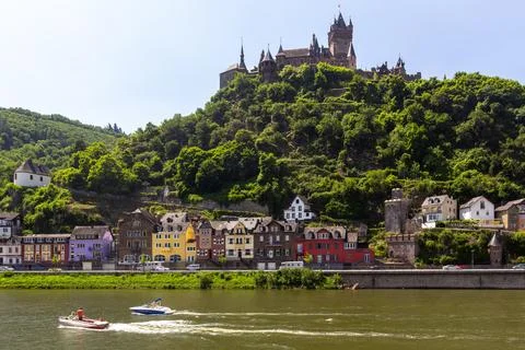 River the Mosel through the Eifel Valley Stock Photos
