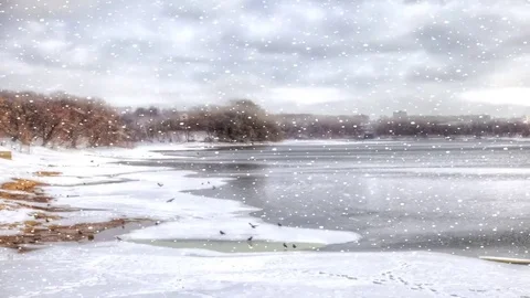 River Moskva. Spring. Animation 스톡 동영상 81962750