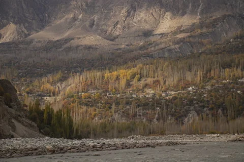 River, Mountain and Clouds timelapse Stock Footage 167944772