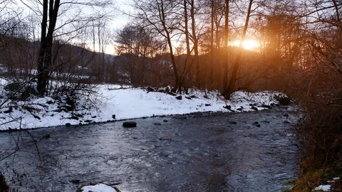 River in the Mountain Area Stock Footage 103836560