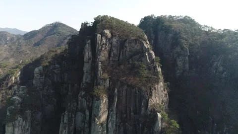 River with mountain, drone shot 스톡 동영상 303134359