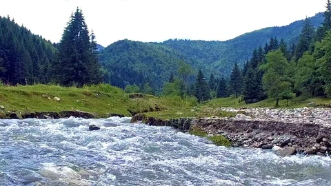 River in mountain fast flowing Video stock 103410764