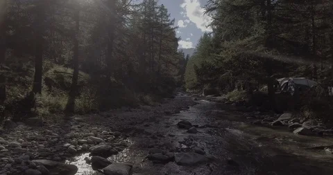 River in the mountain Stock Footage 121573349