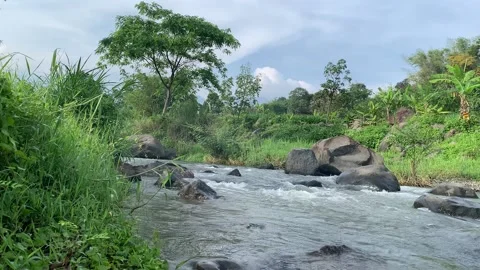 River by the mountain Stock Footage 220777192